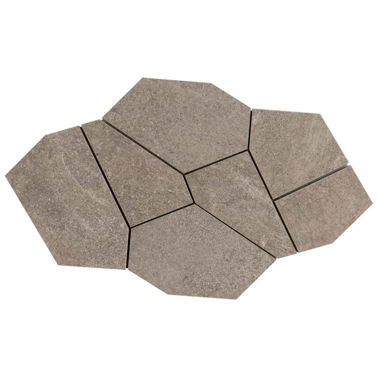 Monolith 11.81 In. X 19.68 In. Organic Pattern Matte Porcelain Mosaic Floor And Wall Tile (1.55 Sq. Ft. / Each)