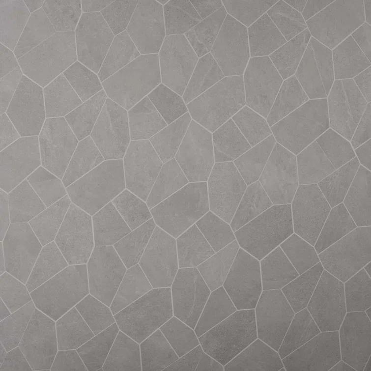 Monolith 11.81 In. X 19.68 In. Organic Pattern Matte Porcelain Mosaic Floor And Wall Tile (1.55 Sq. Ft. / Each)