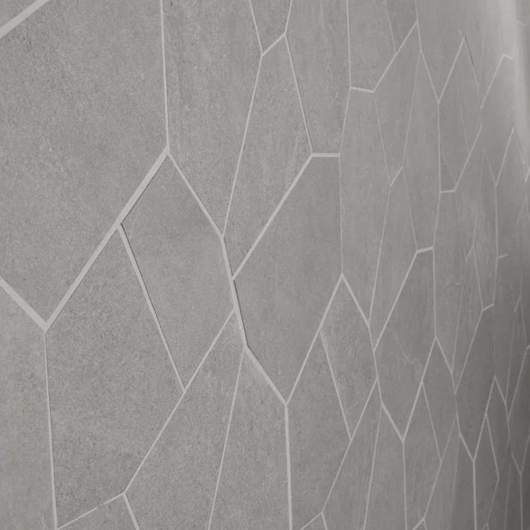 Monolith 11.81 In. X 19.68 In. Organic Pattern Matte Porcelain Mosaic Floor And Wall Tile (1.55 Sq. Ft. / Each)