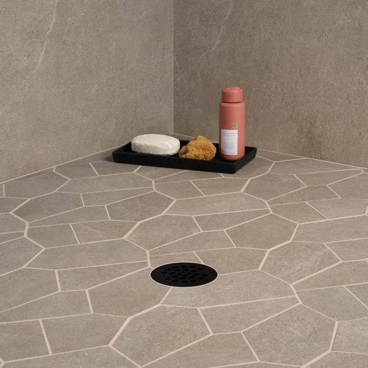 Monolith 11.81 In. X 19.68 In. Organic Pattern Matte Porcelain Mosaic Floor And Wall Tile (1.55 Sq. Ft. / Each)