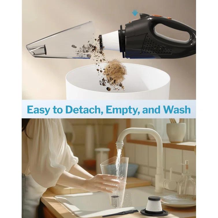 BEACHWATER POOL & SPA, LLC Handheld Vacuum Cordless With 2 Filters, Car Vacuum Cleaner High Power With Fast Charge Tech, Portable Rechargeable Mini Vacuum With Large-Capacity Battery | Wayfair