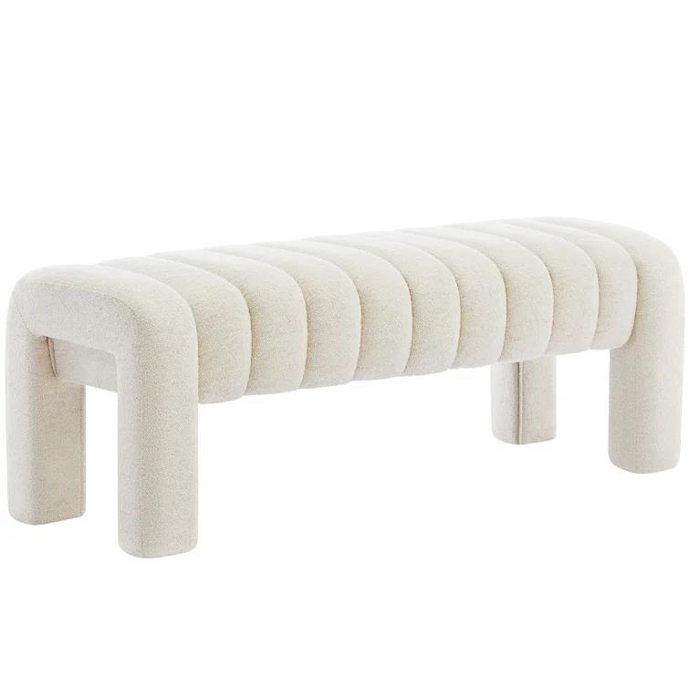 Oyan 43"or 63"W Channel Tufted Upholstered Bedroom Bench
