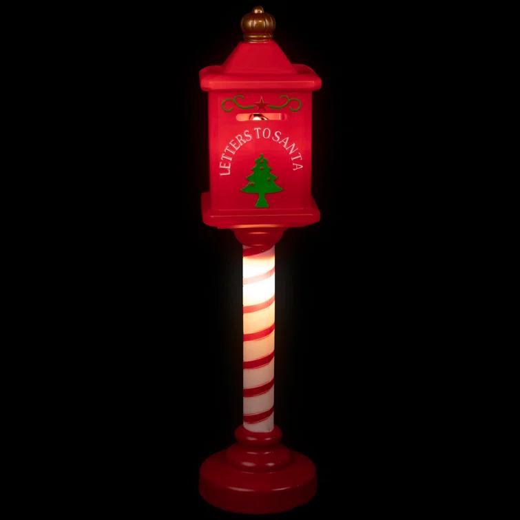 Northlight Lighted Letters To Santa Mail Box Blow Mold Outdoor Christmas Decoration - 40.5"