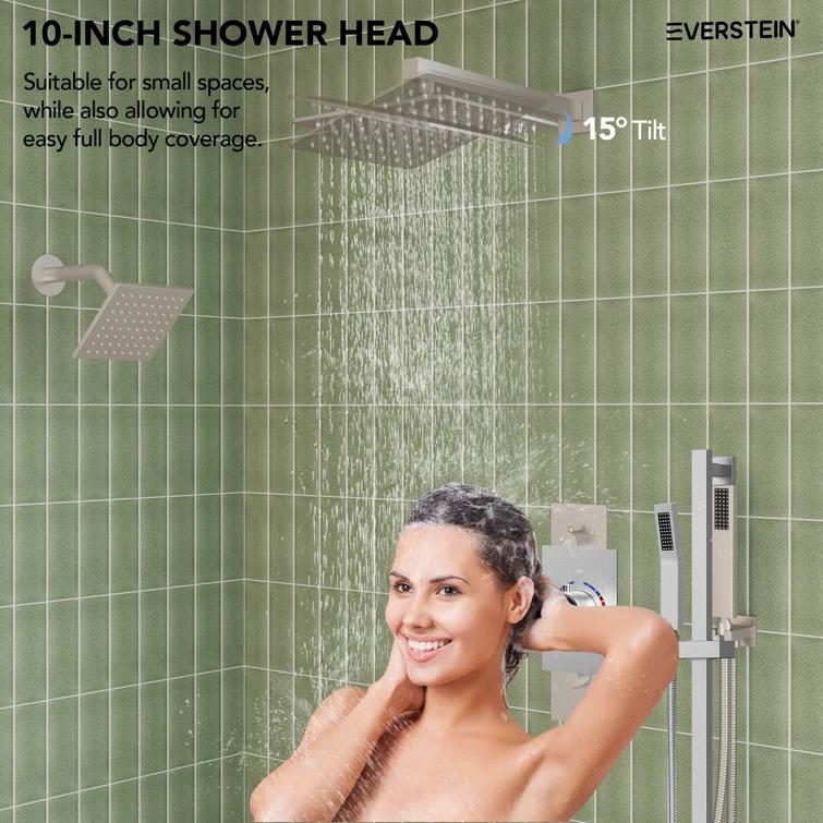 RainfallCascade 10" Pressure Balanced Slide BarShower System with Rough-In Valve