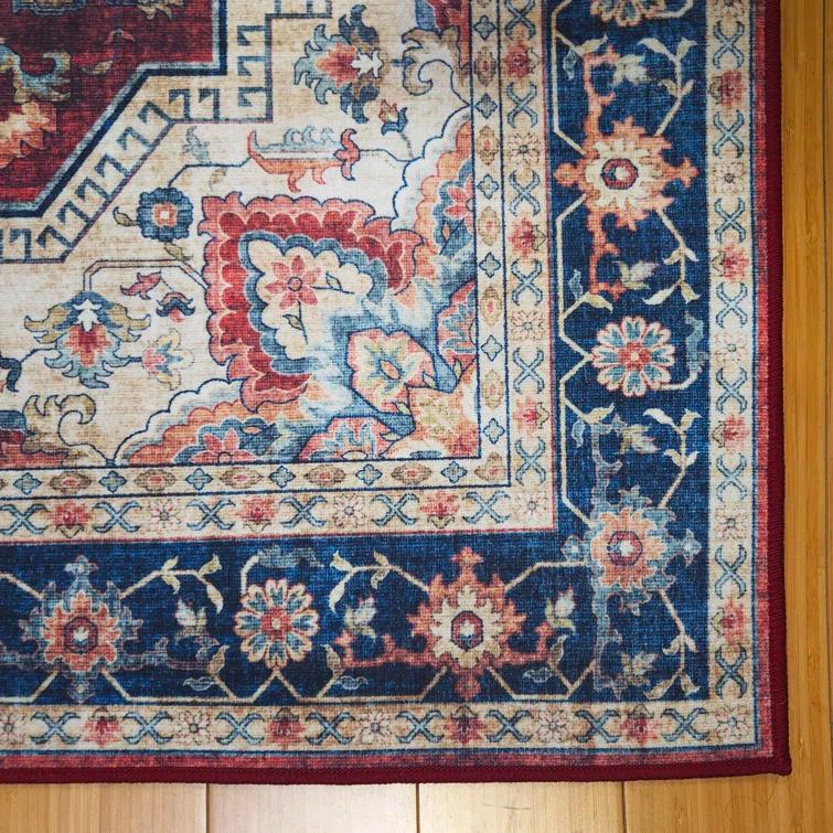 Gertmenian Crystal Print Soha Traditional Moroccan Red Area Rug