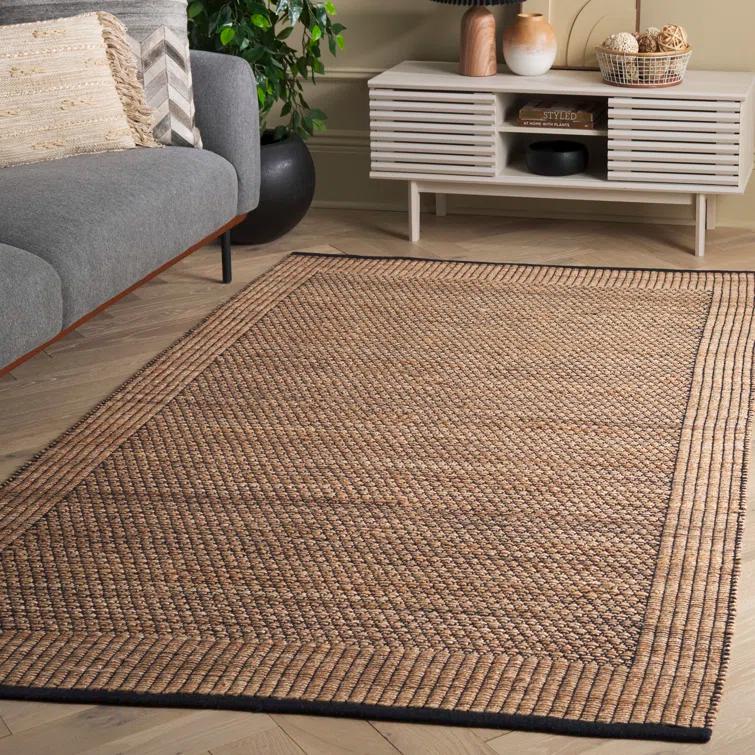 Natural Fiber NF181 Hand Woven Indoor Area Rug - Natural/Grey - 5'x8' - Safavieh.