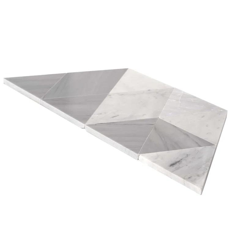 Prisma 7.75" x 13.5" Geometric Marble Mosaic Wall & Floor Tile (0.73 Sq. Ft. / Sheet)