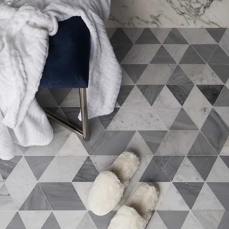 Prisma 7.75" x 13.5" Geometric Marble Mosaic Wall & Floor Tile (0.73 Sq. Ft. / Sheet)