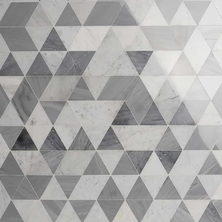 Prisma 7.75" x 13.5" Geometric Marble Mosaic Wall & Floor Tile (0.73 Sq. Ft. / Sheet)