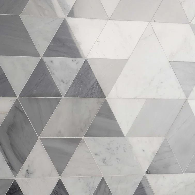 Prisma 7.75" x 13.5" Geometric Marble Mosaic Wall & Floor Tile (0.73 Sq. Ft. / Sheet)
