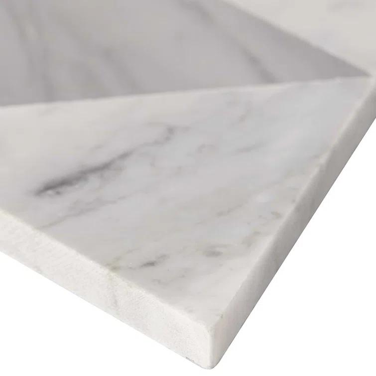 Prisma 7.75" x 13.5" Geometric Marble Mosaic Wall & Floor Tile (0.73 Sq. Ft. / Sheet)