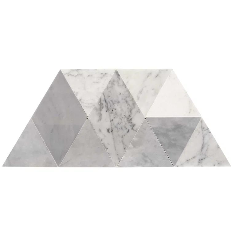 Prisma 7.75" x 13.5" Geometric Marble Mosaic Wall & Floor Tile (0.73 Sq. Ft. / Sheet)