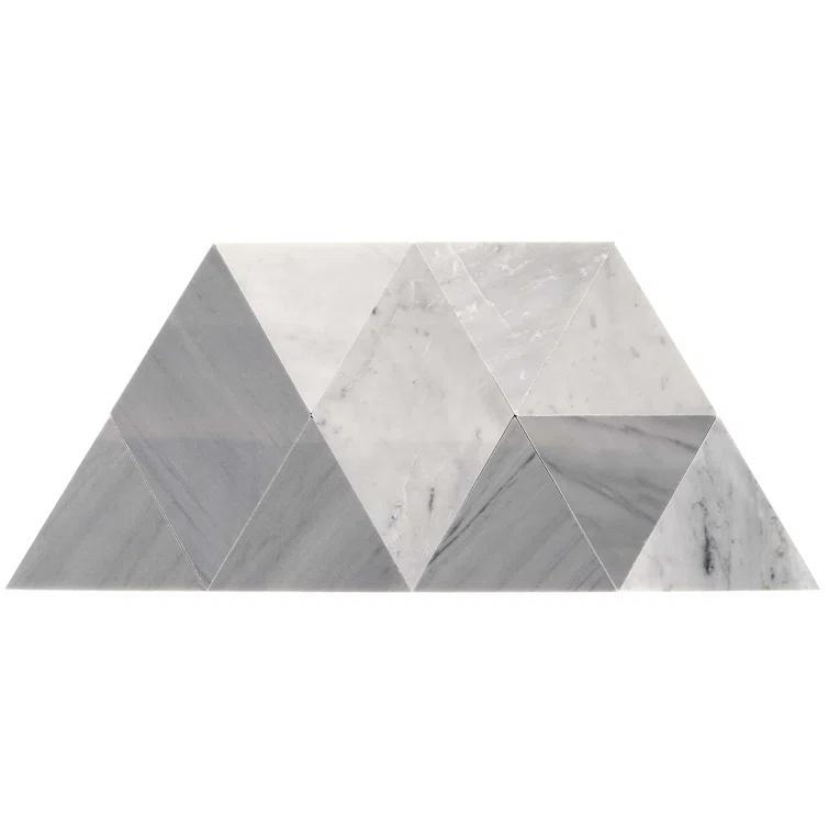 Prisma 7.75" x 13.5" Geometric Marble Mosaic Wall & Floor Tile (0.73 Sq. Ft. / Sheet)