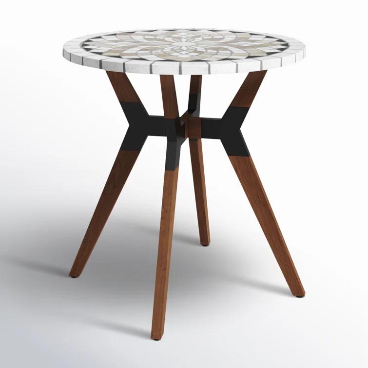 Fleur Round Concrete Outdoor Bistro Table