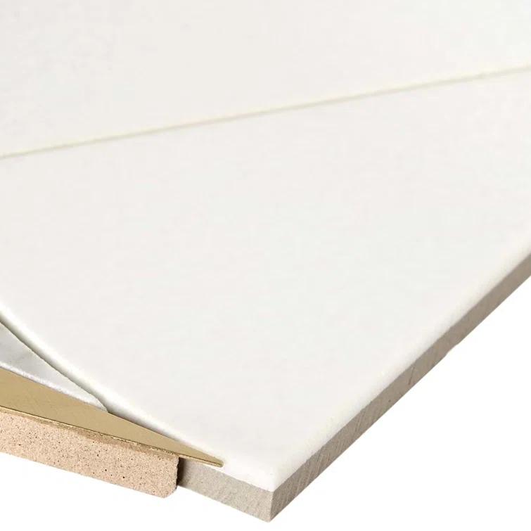 Larvotto 8.3 in. x 11.65 in. Polished Marble and Brass Mosaic Wall Tile (0.67 Sq. Ft. / Sheet)