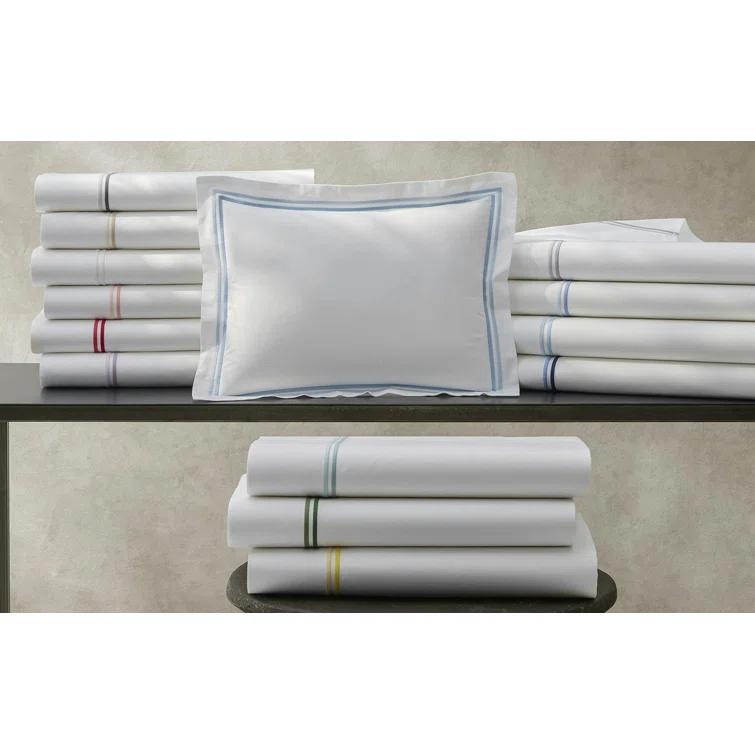 Azure Cotton Full/Queen Duvet Cover with Satin Stitch