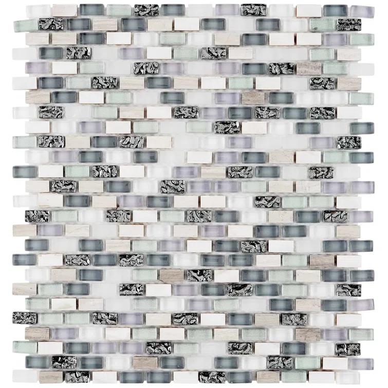 Paradox 0.37" x 0.62" Natural Stone Mosaic Tile