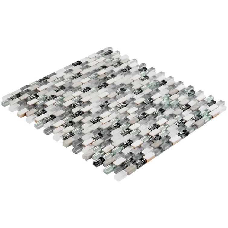 Paradox 0.37" x 0.62" Natural Stone Mosaic Tile