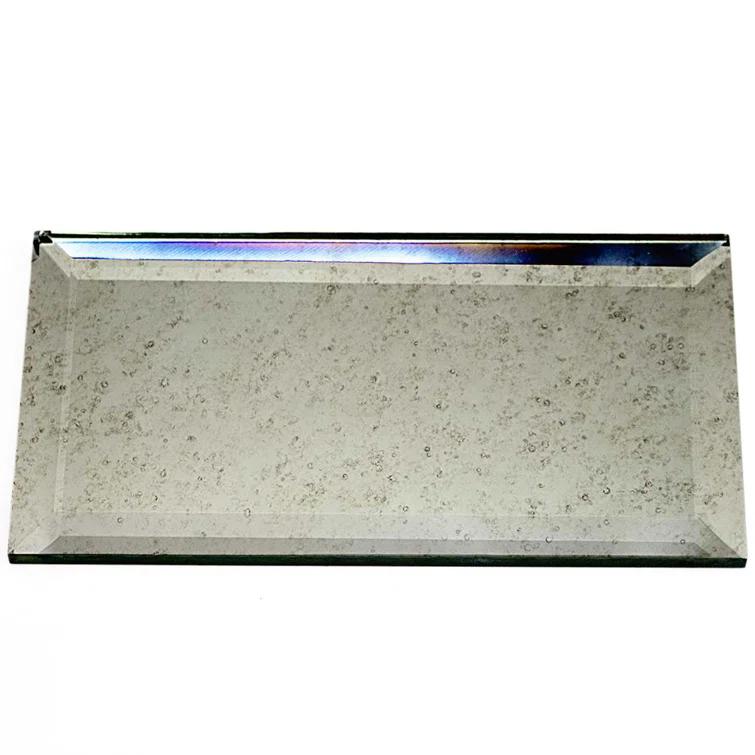 Vintage Mirror 3" x 6" Beveled Glass Brick Look Subway Wall Tile