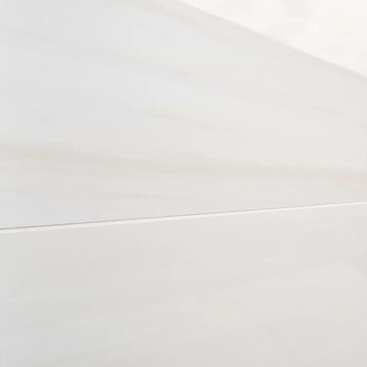 Bond Tile Terius Dolomite Warm White 23.54" x 47.24" Polished Marble Look Porcelain Floor and Wall Tile