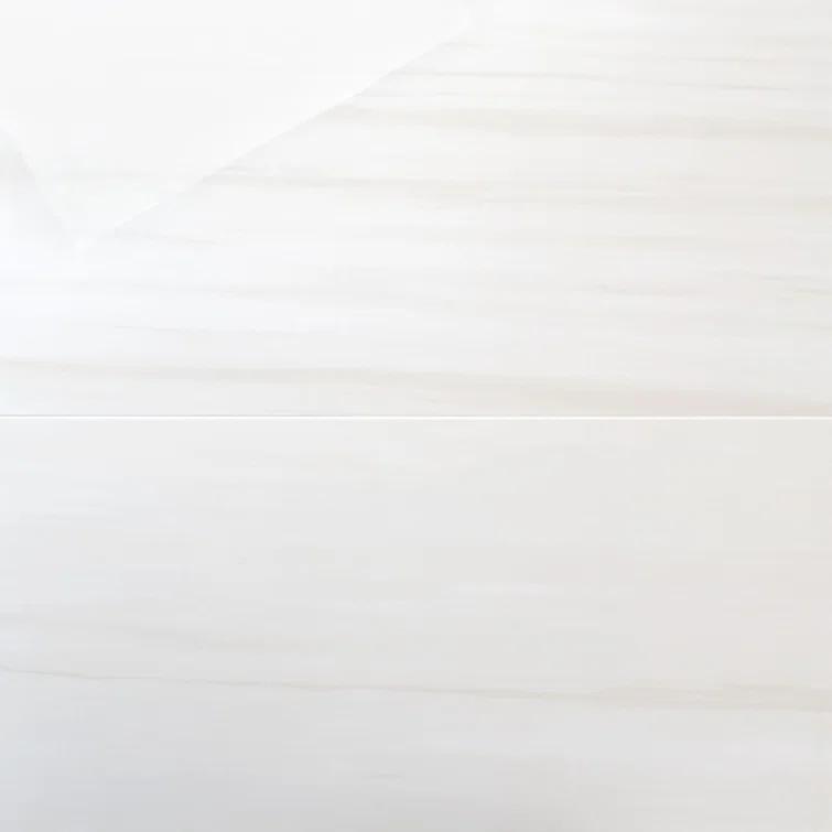 Bond Tile Terius Dolomite Warm White 23.54" x 47.24" Polished Marble Look Porcelain Floor and Wall Tile