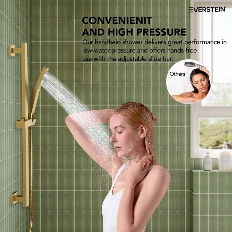RainfallCascade 10" Pressure Balanced Slide BarShower System with Rough-In Valve