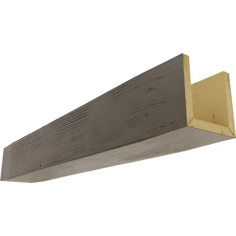 Sandblasted Endurathane Faux Wood 3-Sided Ceiling Beam (U-beam)