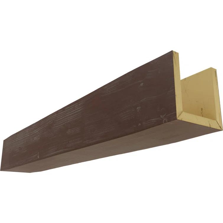 Sandblasted Endurathane Faux Wood 3-Sided Ceiling Beam (U-beam)