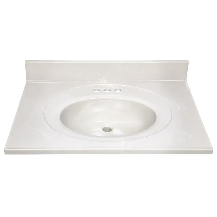 Cultured Marble Vanity Top with Backsplash