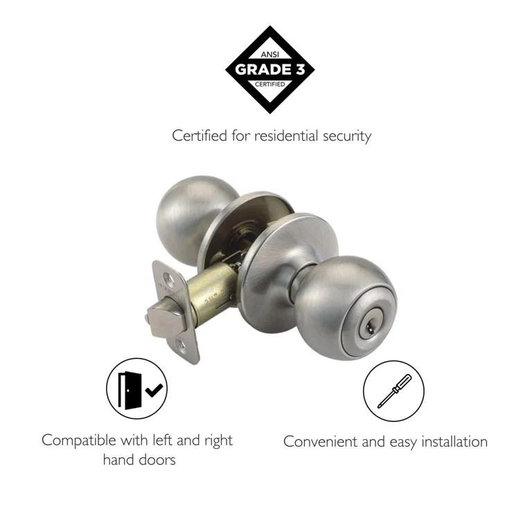 Ball Keyed Entry Door Knob