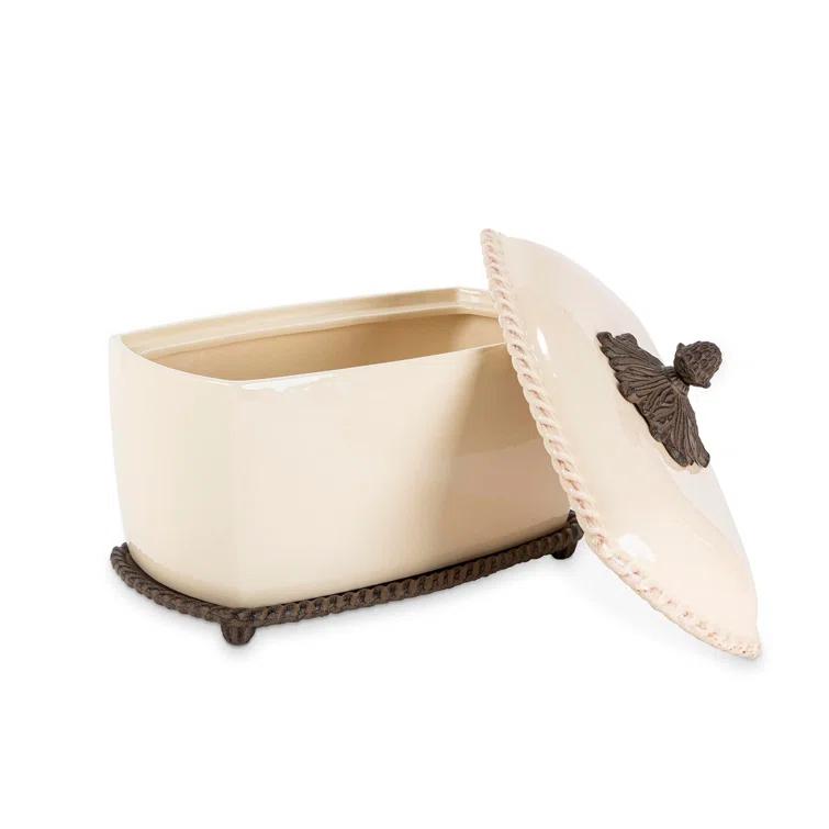 Park Hill Collection Park Hill Collection Acanthus Stoneware Bread Box
