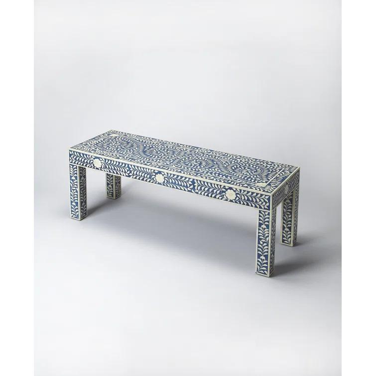 Butler Specialty Bone Inlay Bench In Blue Bone Inlay