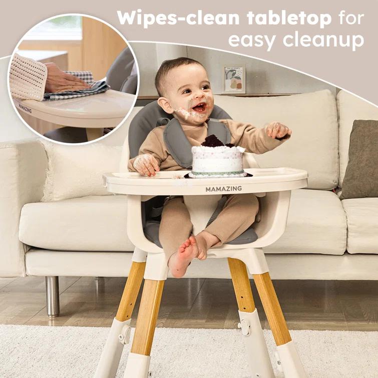 8-in-1 Convertible Baby Feeding Dining Chair with Removable Tray and Activity Center