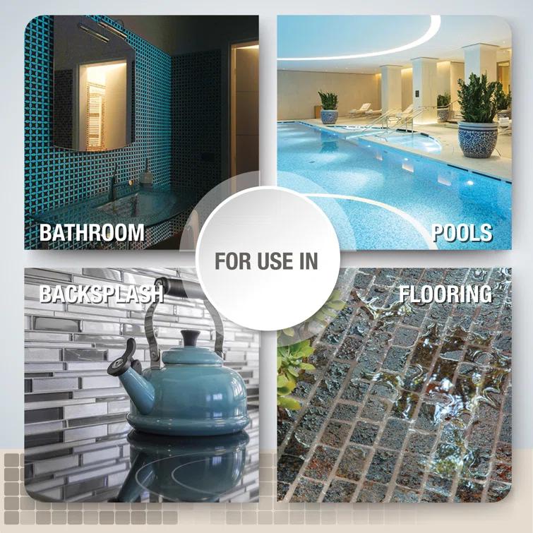 Glass Tile Love 12x12 Pebble Mosaic 10.76 sqft/case, Ideal for Kitchen Backsplash Bathroom Pool Tile