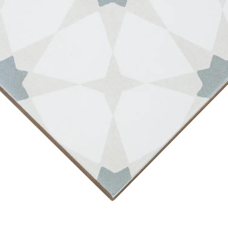 Amara 8" x 8" Encaustic Look Matte Porcelain Floor & Wall Tile