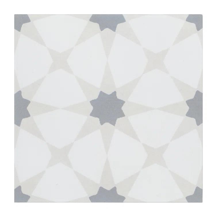 Amara 8" x 8" Encaustic Look Matte Porcelain Floor & Wall Tile