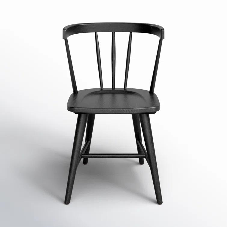 Black Oak Windsor Slat Back Side Chair