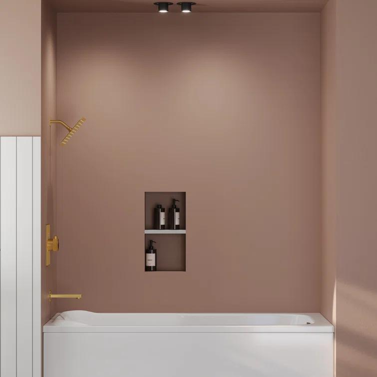 EVERSTEIN AquaSpa Shower Faucet Set with Tub Spout, 8-Inch Rain Shower Head with Valve SFS-1035-GD8