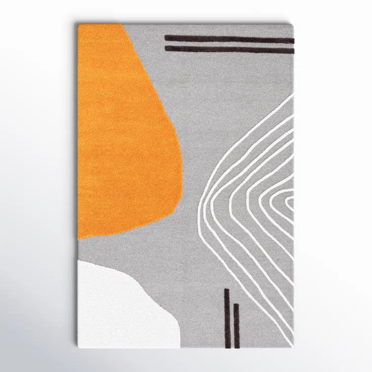 Rodeo Drive RD860 Hand Tufted Accent Rug - Grey/Rust - 2'x3' - Safavieh.