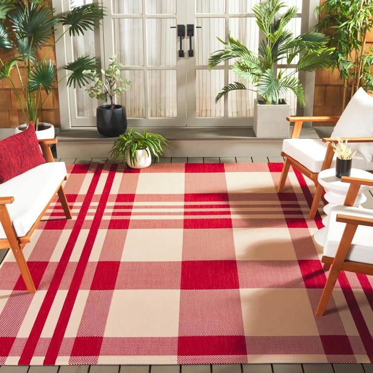 Courtyard Performance Plaid Rug
