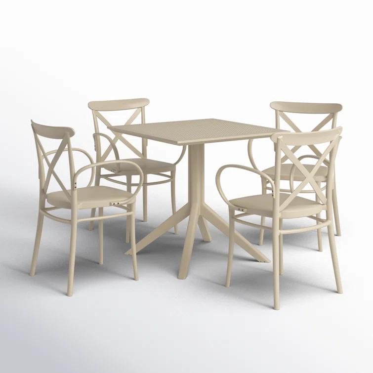 Cordelia Square 4 - Person Outdoor Dining Set