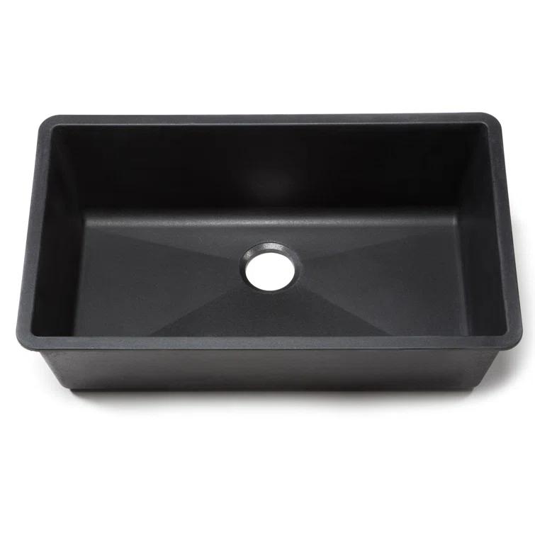 Precis SILGRANIT 32" L X 19" W Super Single Undermount Kitchen SInk
