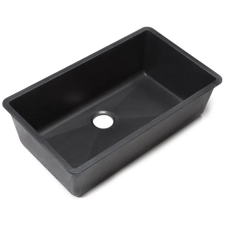 Precis SILGRANIT 32" L X 19" W Super Single Undermount Kitchen SInk
