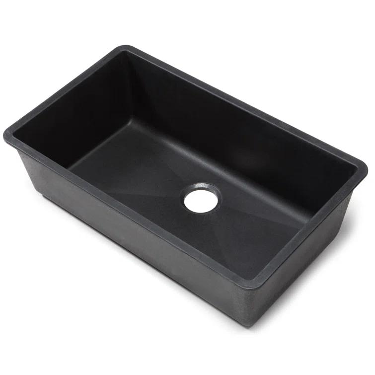 Precis SILGRANIT 32" L X 19" W Super Single Undermount Kitchen SInk