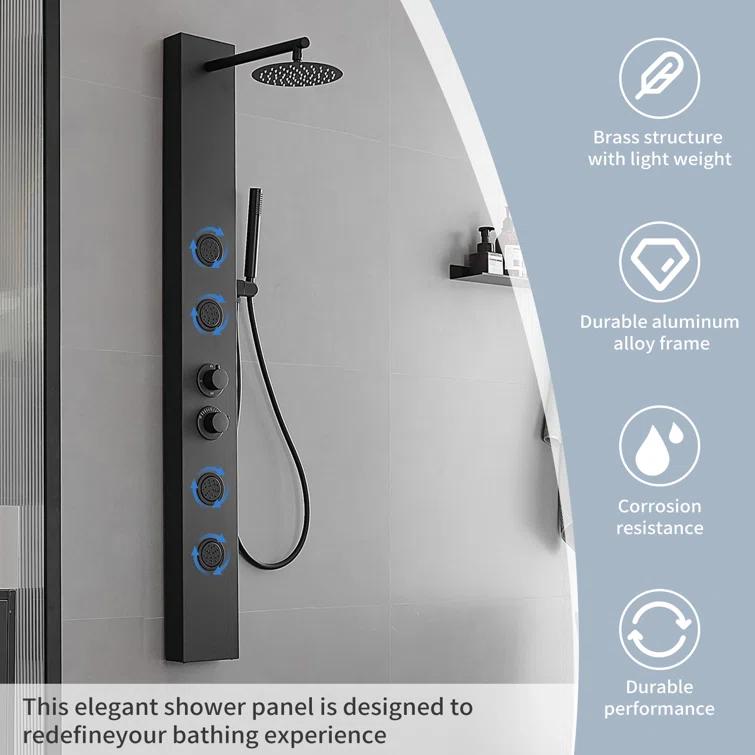 52.36'' Shower Panel with Adjustable Shower Head