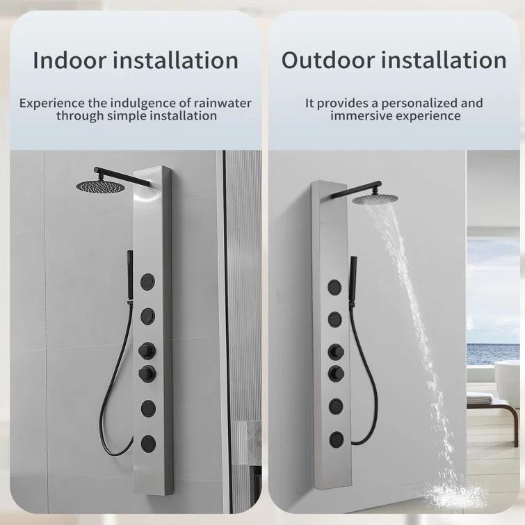 52.36'' Shower Panel with Adjustable Shower Head