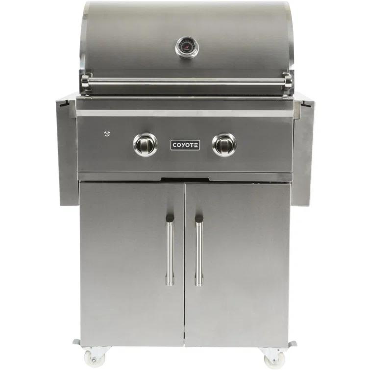 Coyote Grills 2 - Burner Countertop Gas Grill with Cabinet