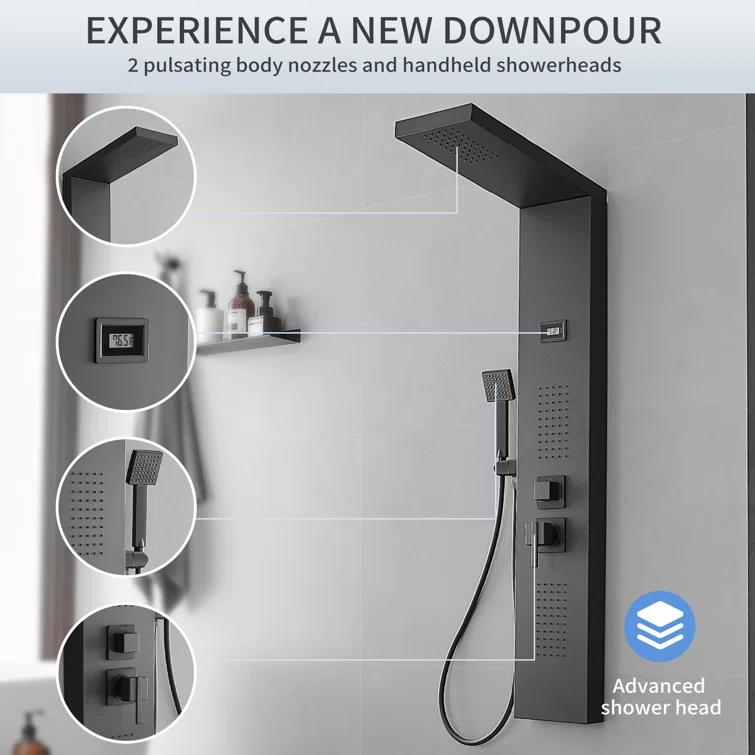 51.57'' Shower Panel with Fixed Shower Head