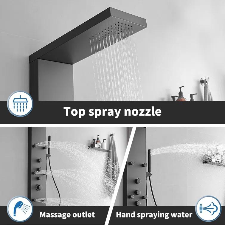 52'' Shower Panel with Fixed Shower Head