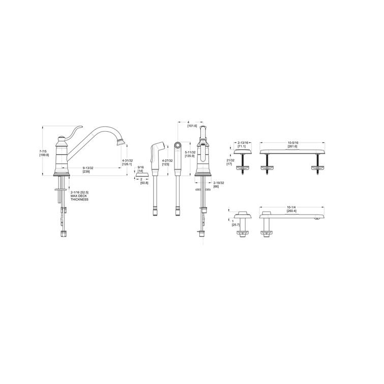 Portland Single Handle Kitchen Faucet with Side Spray